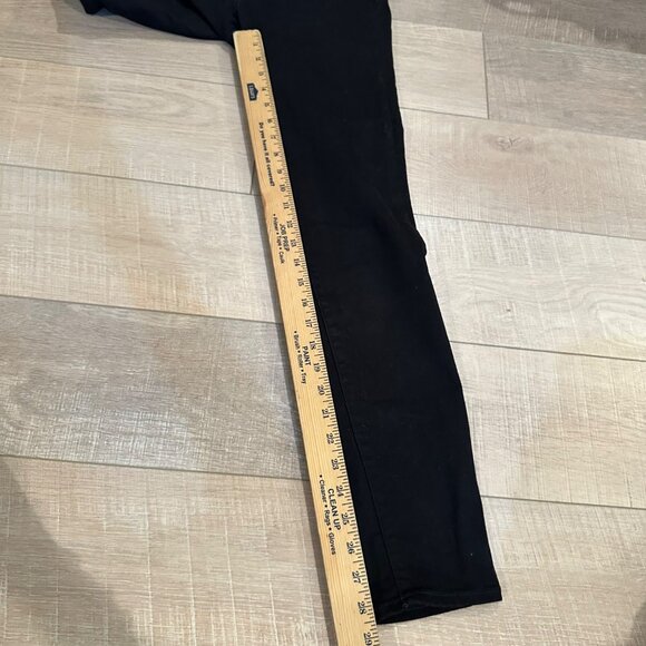 MADEWELL WOMENS 9" HIGHRISE SKINNY BLACK JEANS 27 TALL - Picture 3 of 9